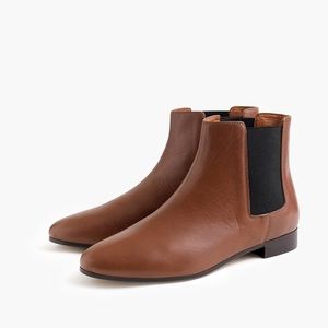 J.Crew Leather Chelsea Ankle Boots Colony Brown